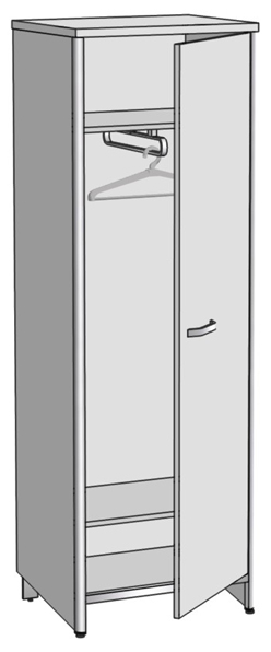 Шкаф лабораторный для одежды ШО-1 (450х450х1800)