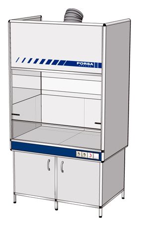 Шкаф вытяжной лабораторный ВШ-1.1м (1000х650х2200)